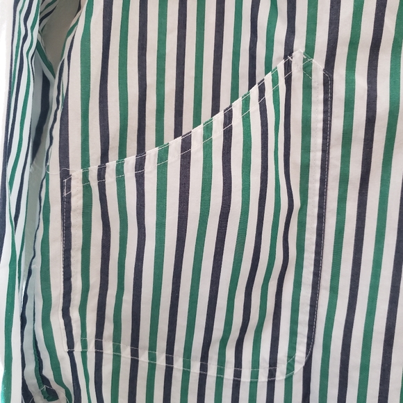 J. Crew Collared Long Sleeve Pull Over Popover shirt  front pockets XS preowed - Picture 4 of 6